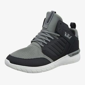 New Gray and Black High-Top Supra Sneakers size 9